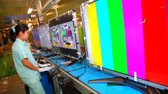 Toshiba factory working