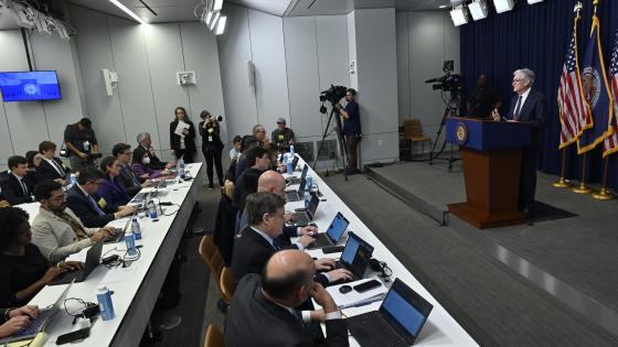 Chair Powell answers reporters' questions at the FOMC press conference on December 18, 2024.