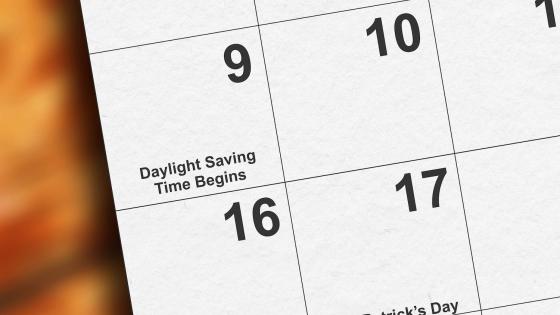 Daylight saving time in calendar