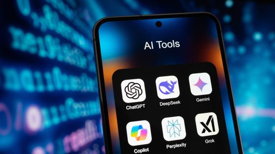 icons for AI tools on mobile phone