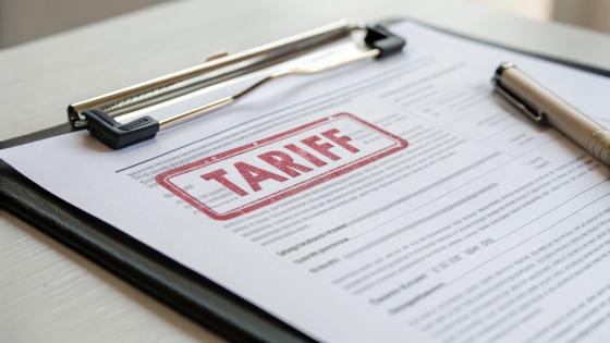 Form with tariff stamp