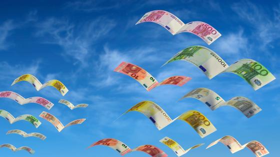 bank note origami birds