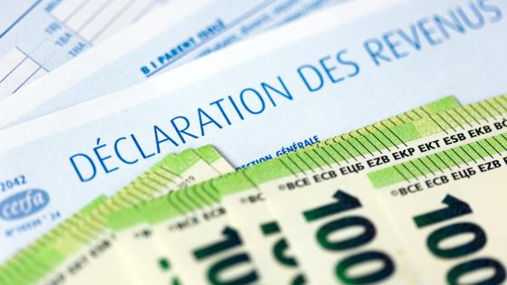 French income tax form an euro notes