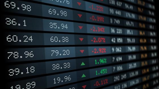 Stock market ticker display