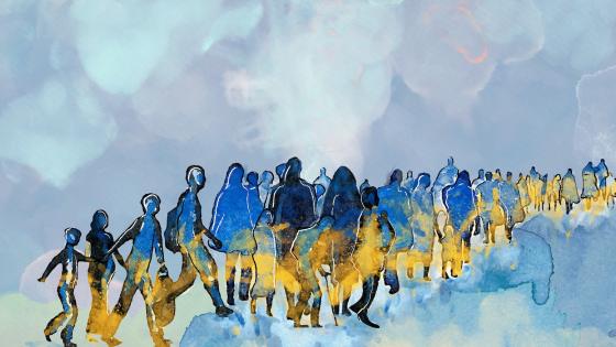 Ukrainian migrants illustration