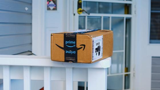 Amazon Prime package outside house