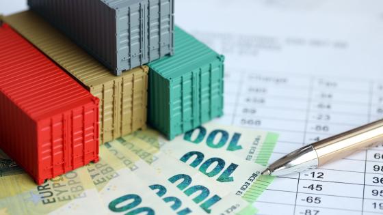 Shipping containers and euro notes