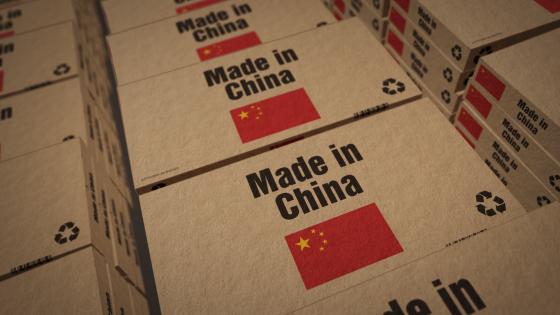 "Made in China" on boxes