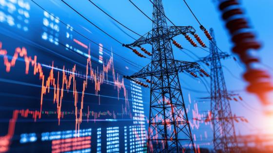 Electricity pylons and market data
