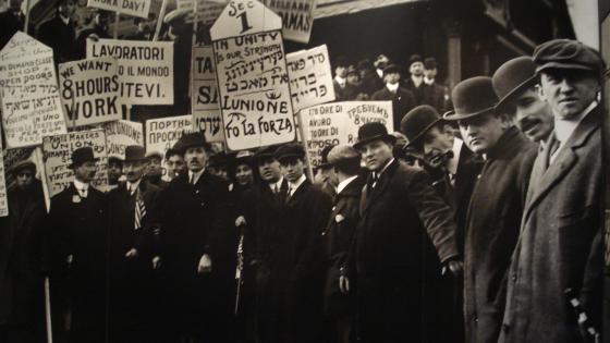 Garment workers on strike, New York City, around 1913