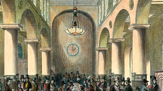 Stock Exchange in London in the 19th century