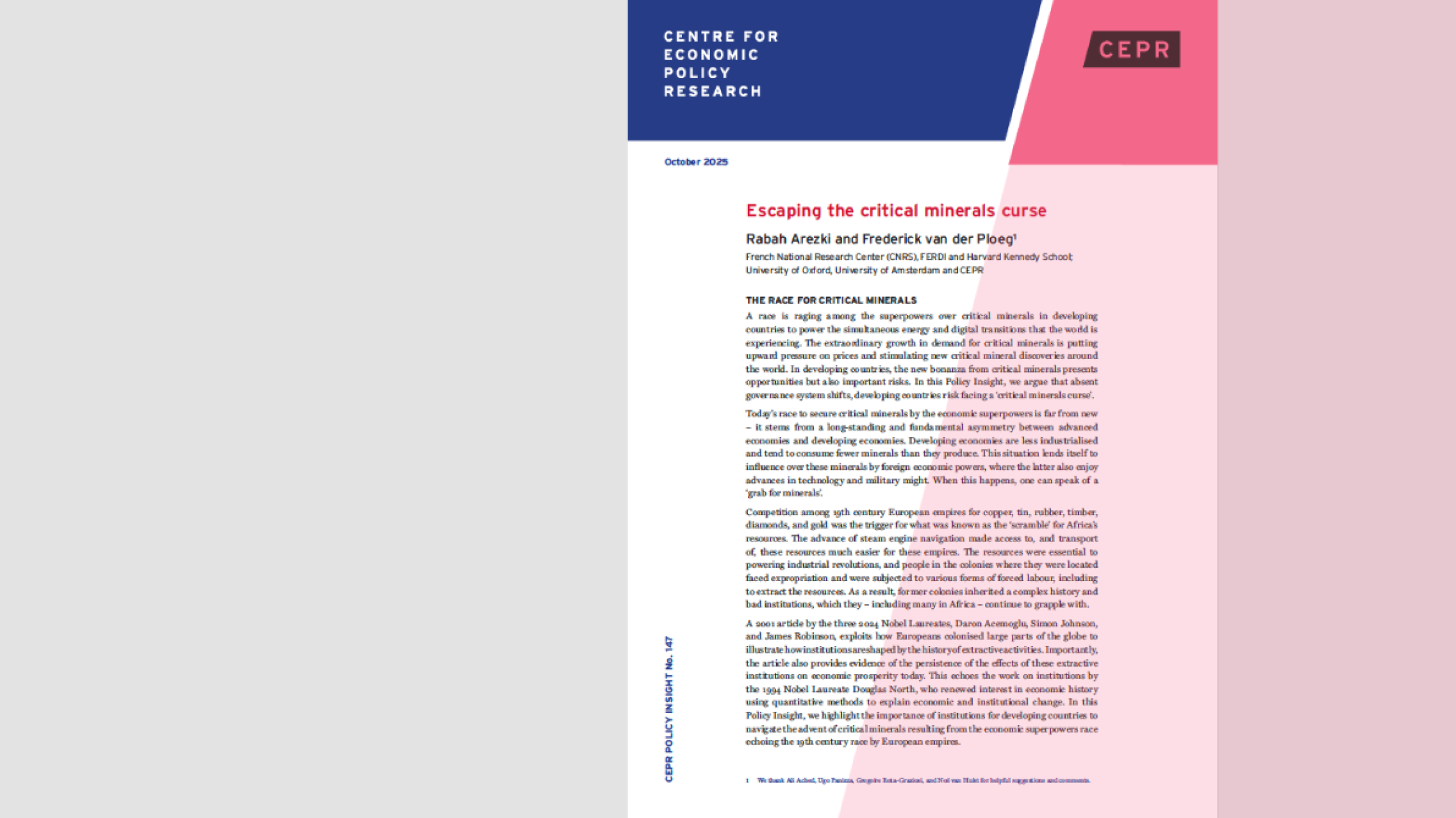 Policy Insight 147 - Banner image